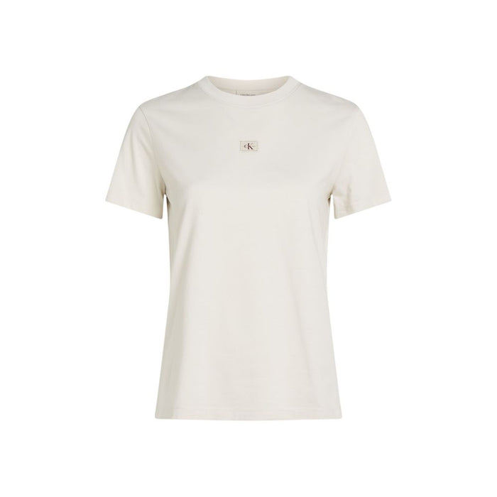 Calvin Klein Jeans Beige Cotton Rigenerato Tops & T-Shirt