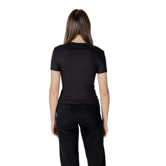 Calvin Klein Jeans Black Cotton Rigenerato Tops & T-Shirt