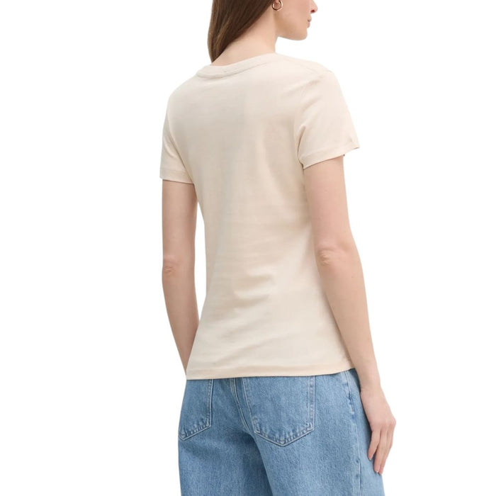 Calvin Klein Jeans Beige Cotton Rigenerato Tops & T-Shirt