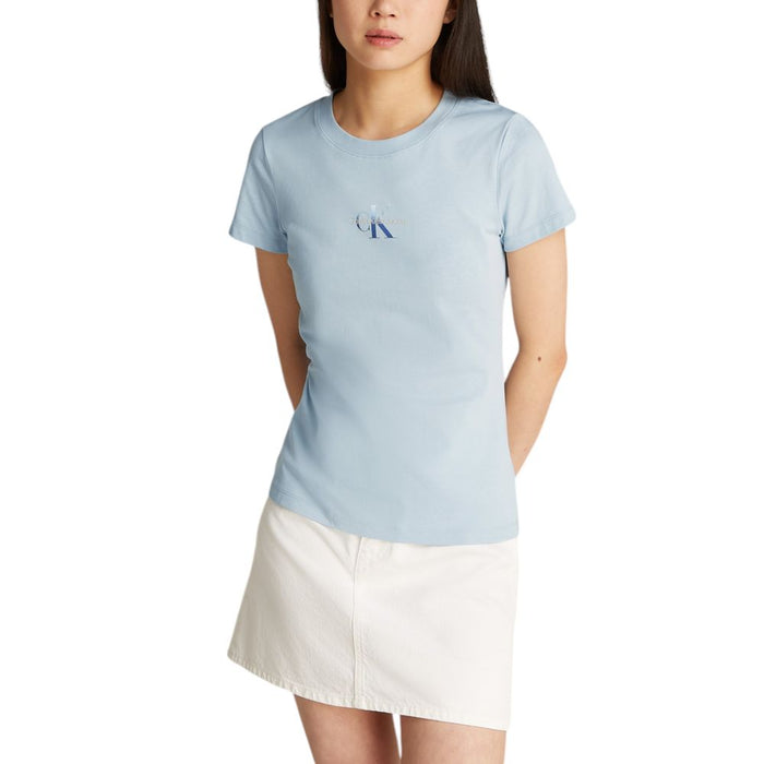 Calvin Klein Jeans Blue Cotton Rigenerato Tops & T-Shirt