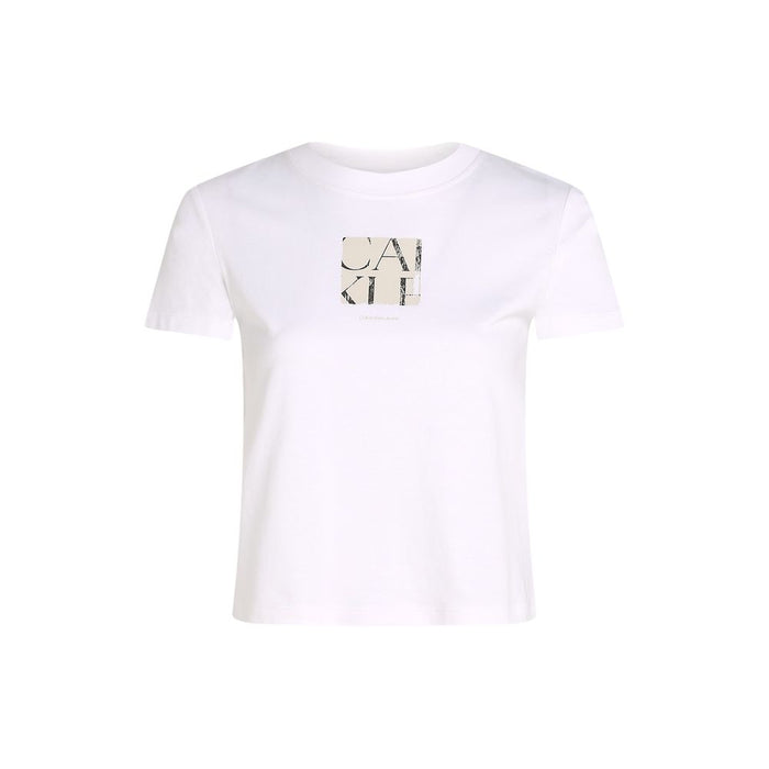 Calvin Klein Jeans White Cotton Rigenerato Tops & T-Shirt