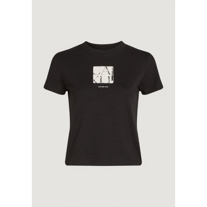 Calvin Klein Jeans Black Cotton Rigenerato Tops & T-Shirt