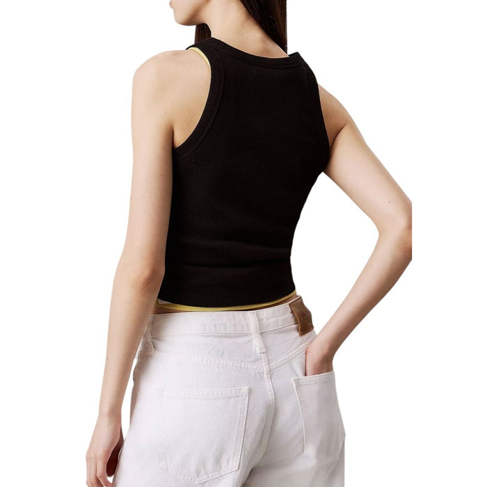 Calvin Klein Jeans Black Cotton Rigenerato Tops & T-Shirt