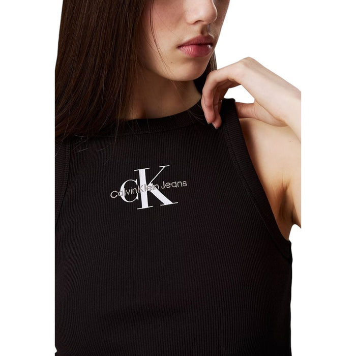Calvin Klein Jeans Black Cotton Rigenerato Tops & T-Shirt