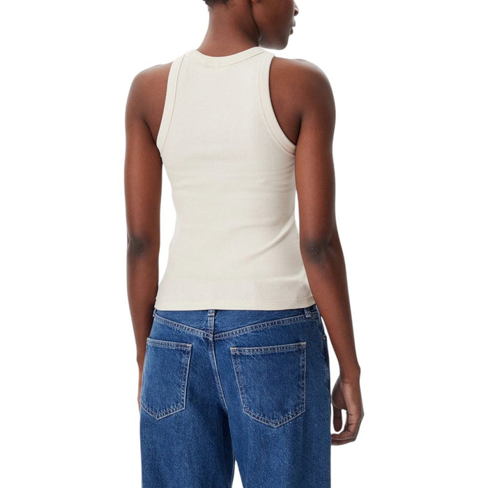 Calvin Klein Jeans Beige Cotton Rigenerato Tops & T-Shirt