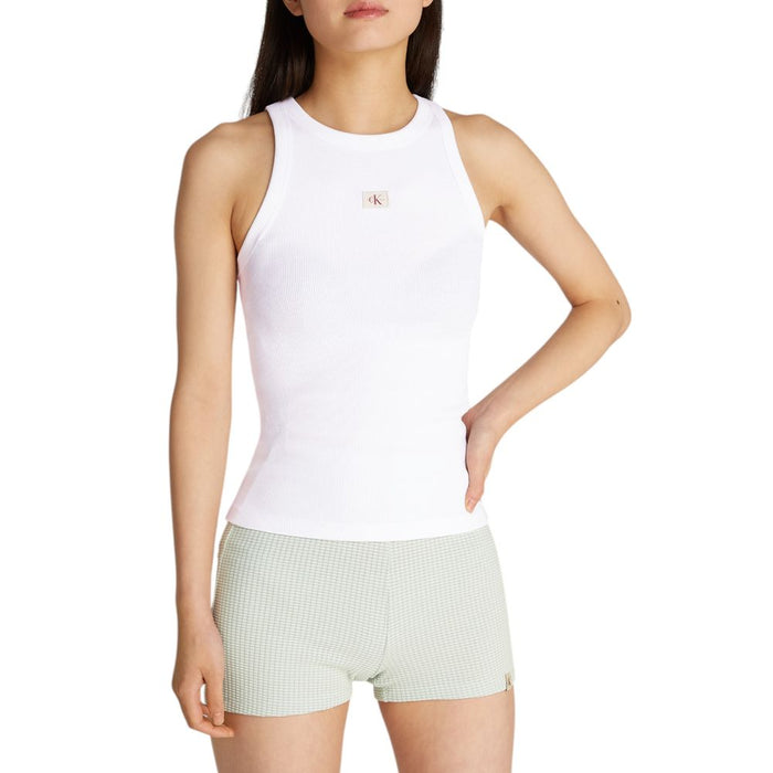 Calvin Klein Jeans White Cotton Rigenerato Tops & T-Shirt