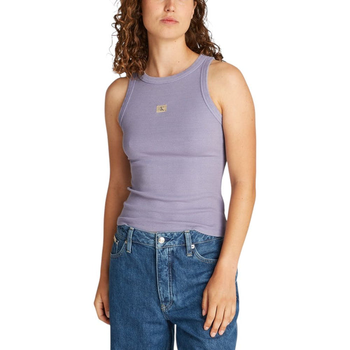 Calvin Klein Jeans Purple Cotton Rigenerato Tops & T-Shirt