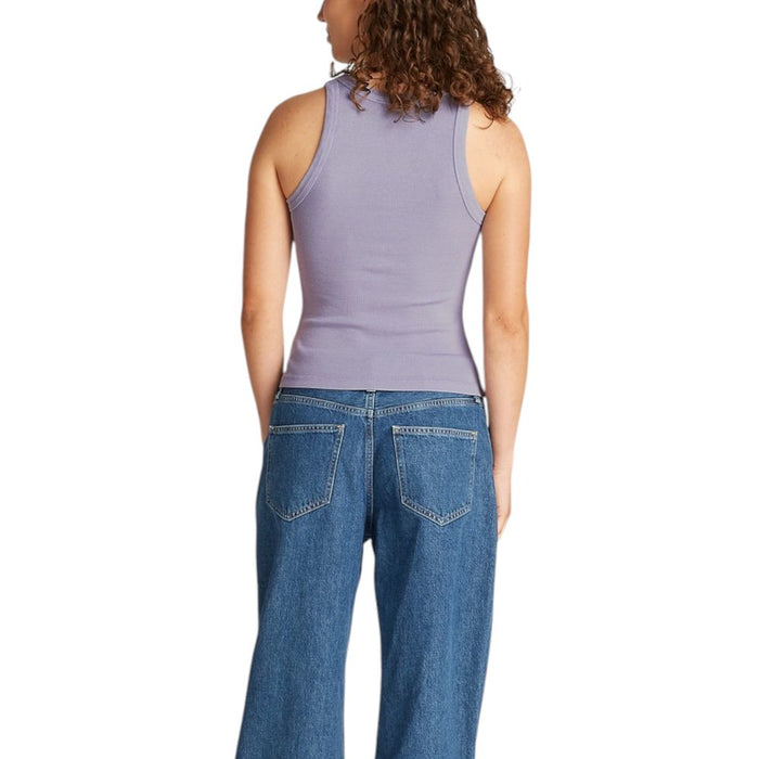 Calvin Klein Jeans Purple Cotton Rigenerato Tops & T-Shirt