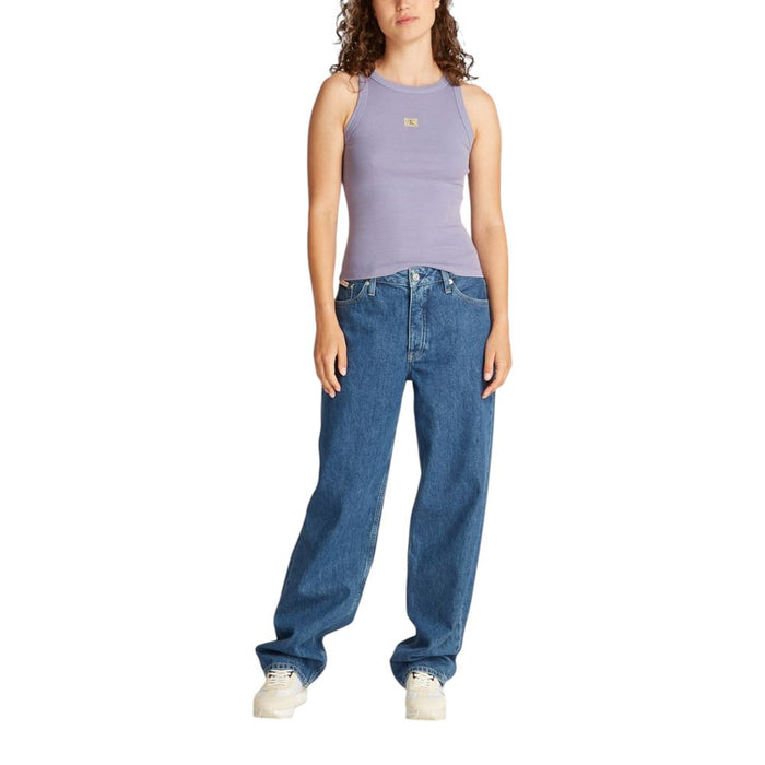 Calvin Klein Jeans Purple Cotton Rigenerato Tops & T-Shirt