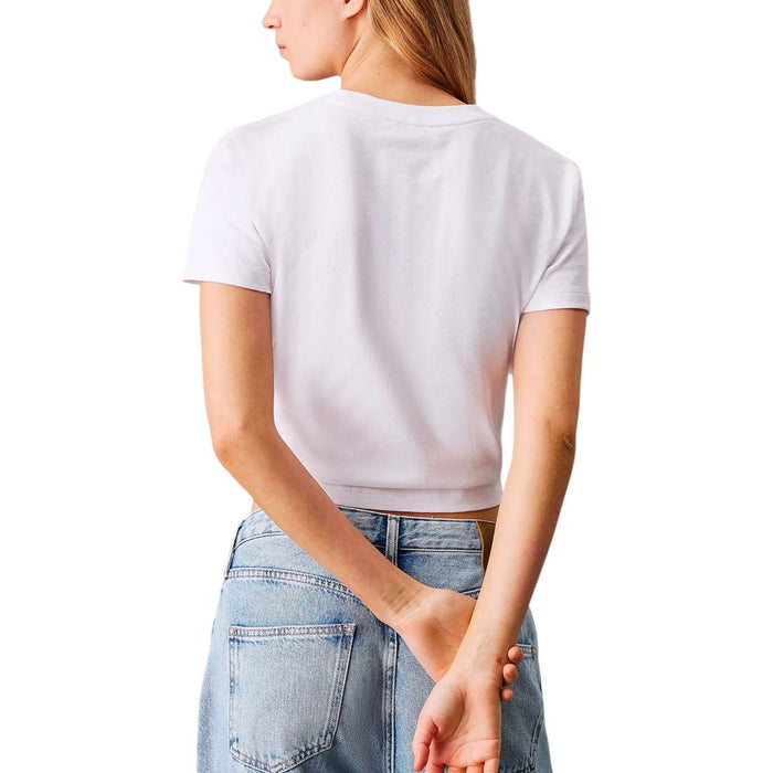 Calvin Klein Jeans White Cotton Rigenerato Tops & T-Shirt