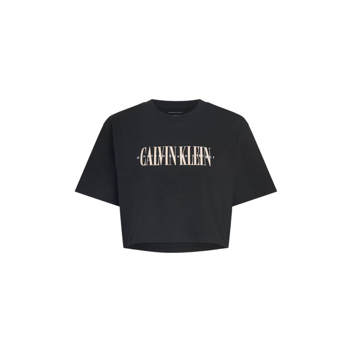 Calvin Klein Jeans Black Cotton Rigenerato Tops & T-Shirt