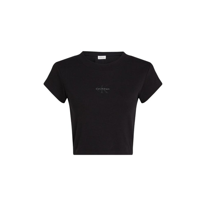Calvin Klein Jeans Black Cotton Tops & T-Shirt