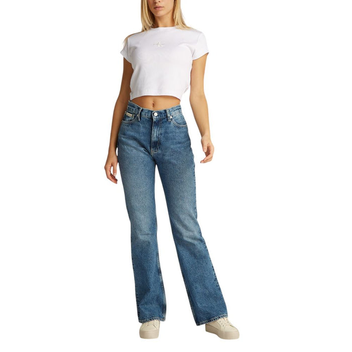 Calvin Klein Jeans White Cotton Tops & T-Shirt