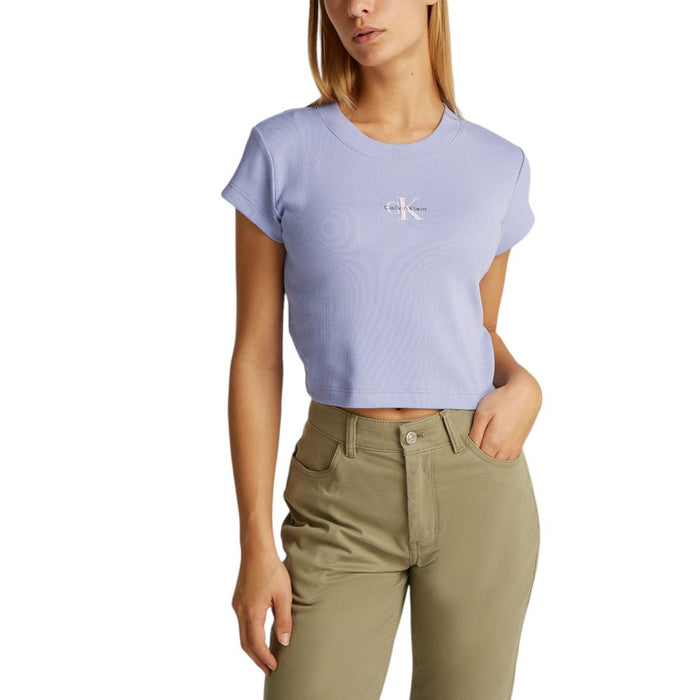 Calvin Klein Jeans Purple Cotton Tops & T-Shirt
