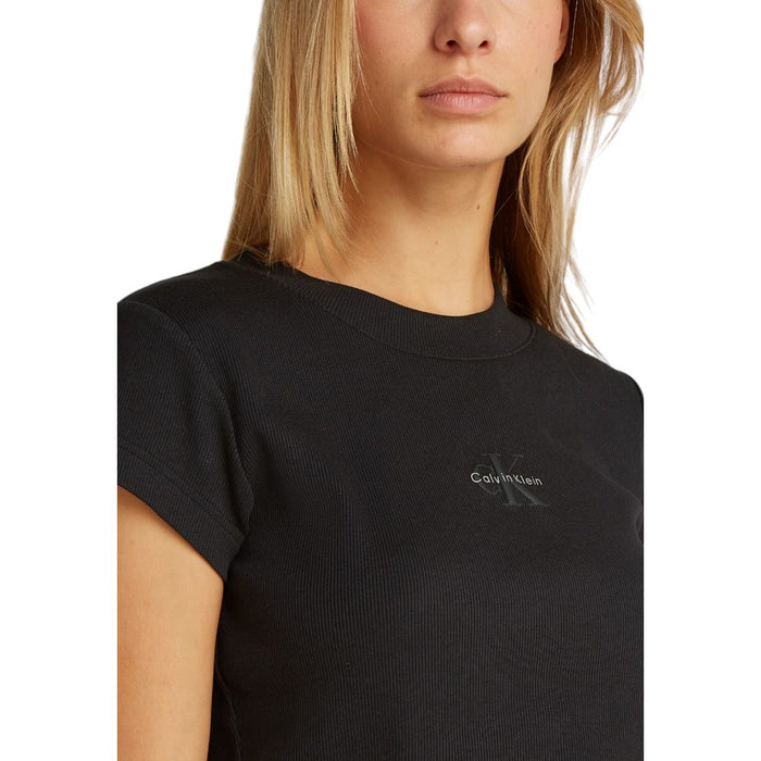 Calvin Klein Jeans Black Cotton Tops & T-Shirt
