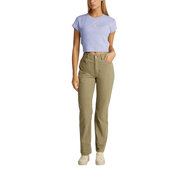 Calvin Klein Jeans Purple Cotton Tops & T-Shirt