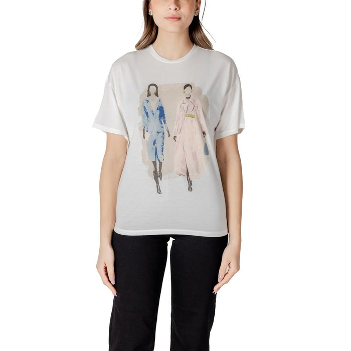 Only White Polyester Tops & T-Shirt