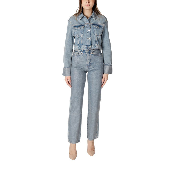 Only Light Blue Organic Cotton Jackets & Coat