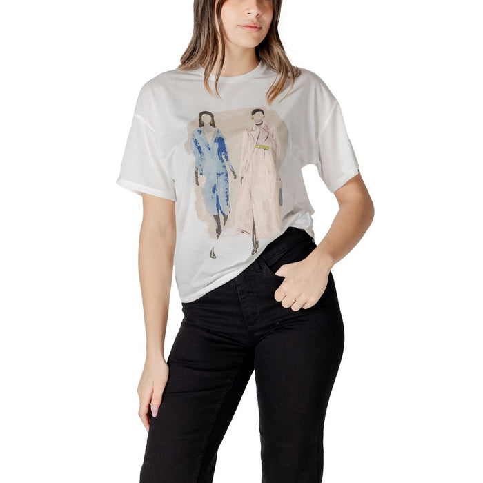 Only White Polyester Tops & T-Shirt