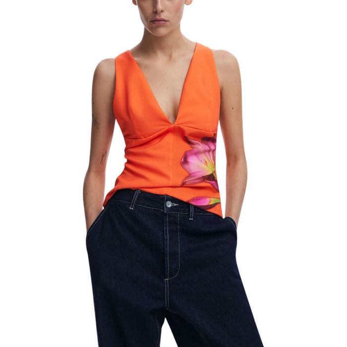 Desigual Orange Polyester Tops & T-Shirt