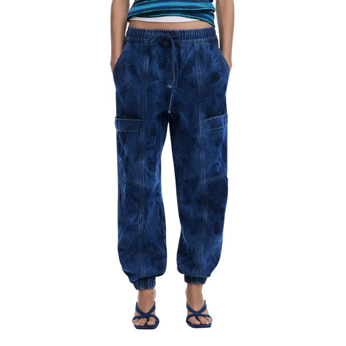 Desigual Blue Cotton Jeans & Pant