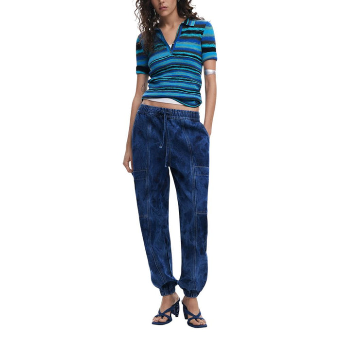 Desigual Blue Cotton Jeans & Pant