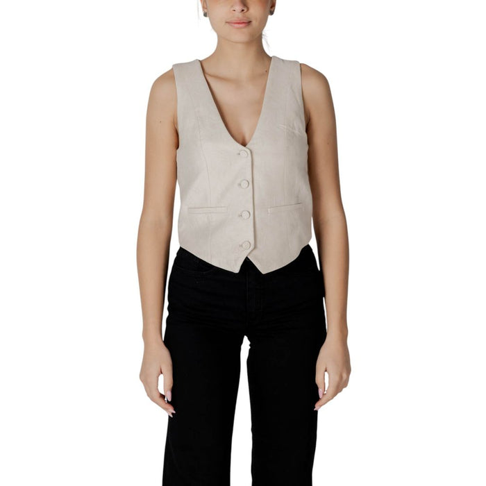 Desigual Beige Cotton Vest