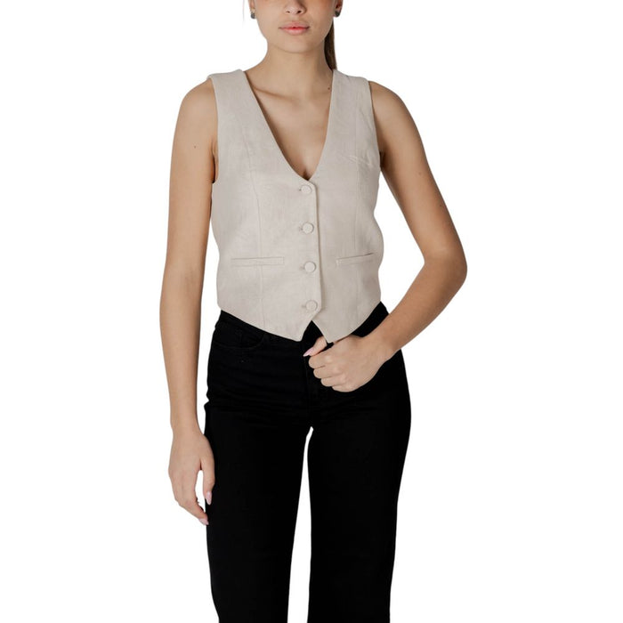 Desigual Beige Cotton Vest