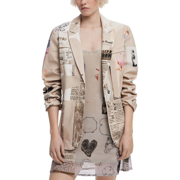Desigual Beige Cotton Suits & Blazer