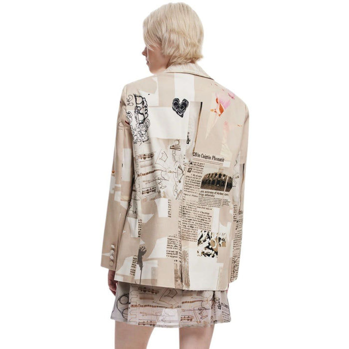 Desigual Beige Cotton Suits & Blazer