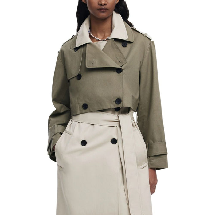 Desigual Beige Cotton Jackets & Coat