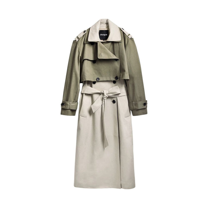 Desigual Beige Cotton Jackets & Coat