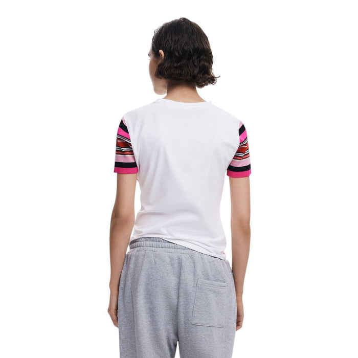 Desigual White Cotton Tops & T-Shirt