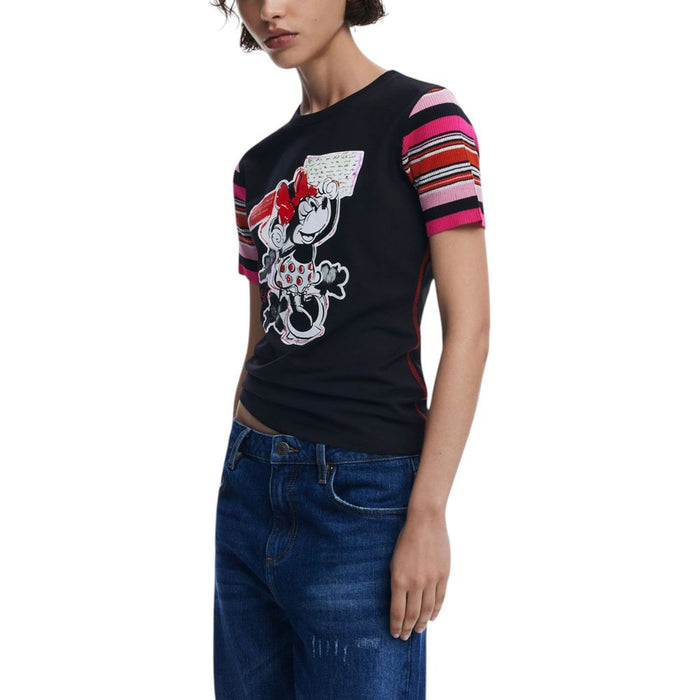 Desigual Black Cotton Tops & T-Shirt