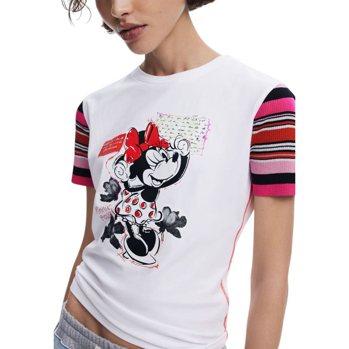 Desigual White Cotton Tops & T-Shirt