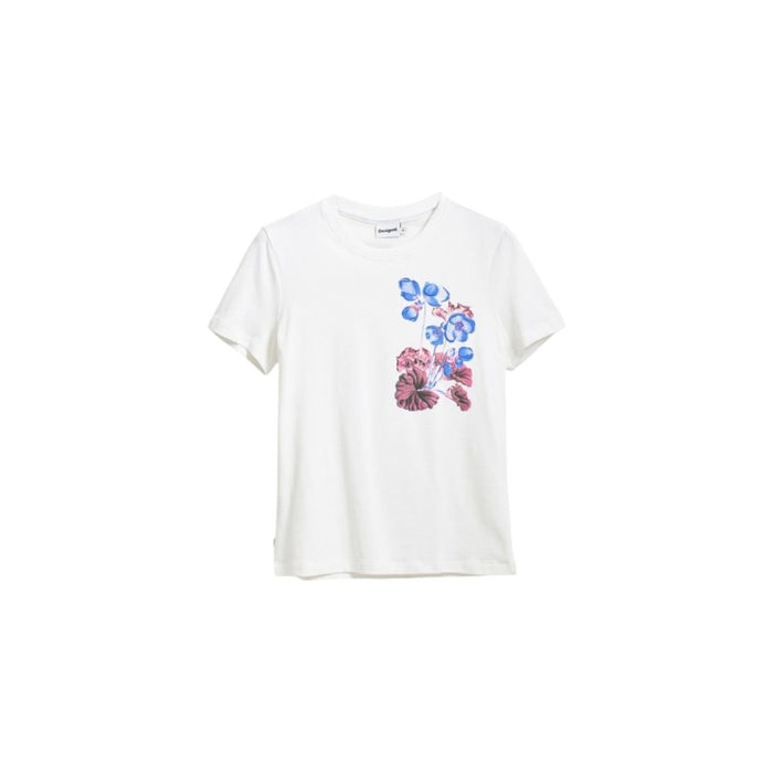 Desigual White Cotton Tops & T-Shirt