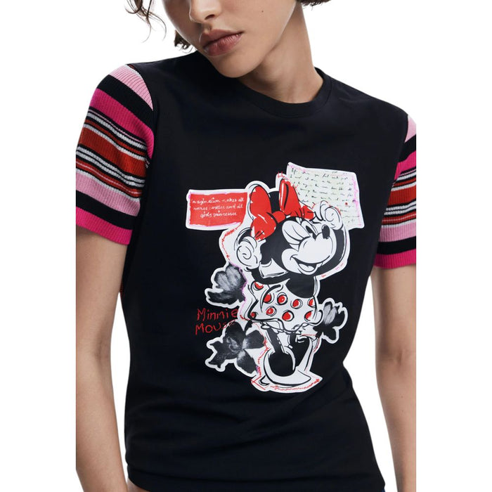 Desigual Black Cotton Tops & T-Shirt