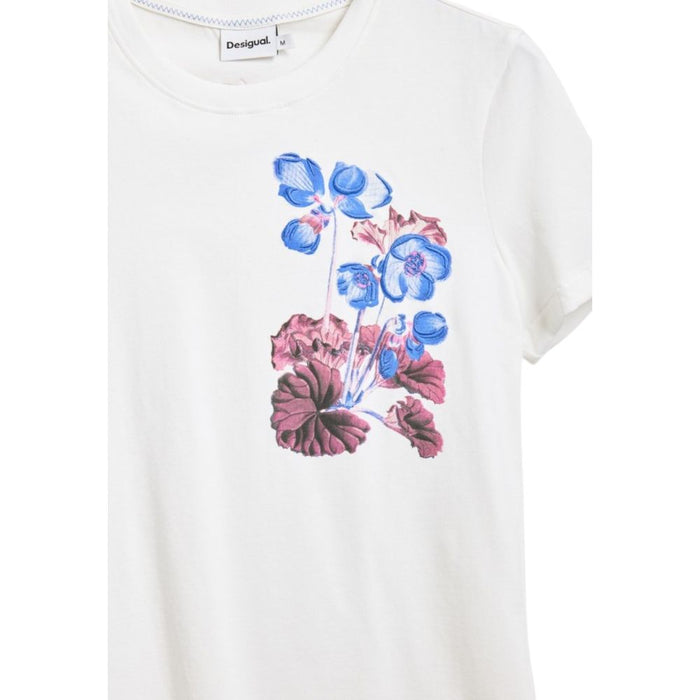 Desigual White Cotton Tops & T-Shirt