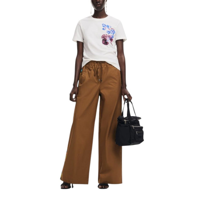 Desigual White Cotton Tops & T-Shirt