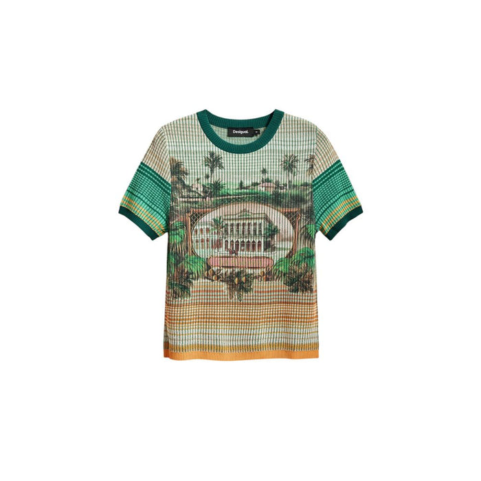Desigual Green Viscose Tops & T-Shirt