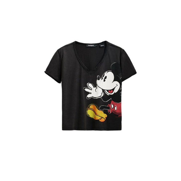 Desigual Black Cotton Tops & T-Shirt