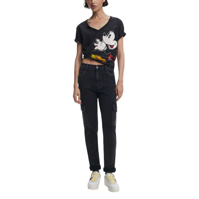 Desigual Black Cotton Tops & T-Shirt