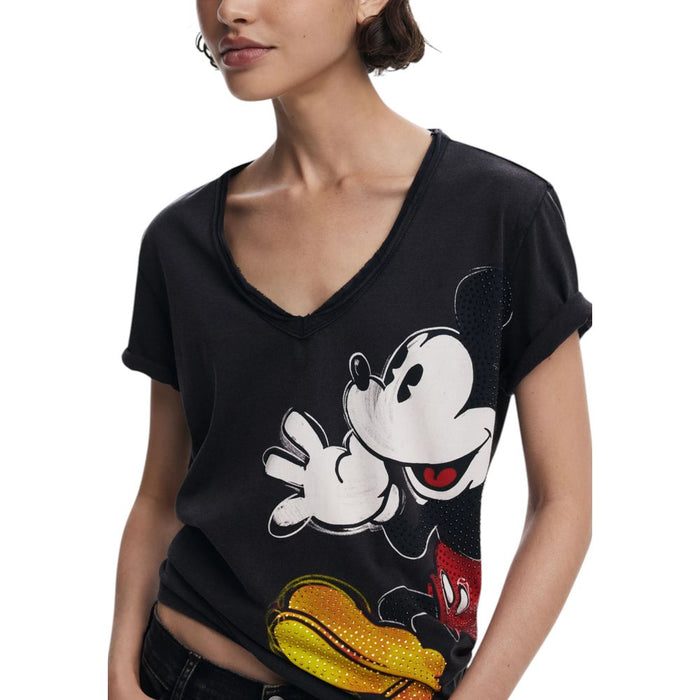 Desigual Black Cotton Tops & T-Shirt