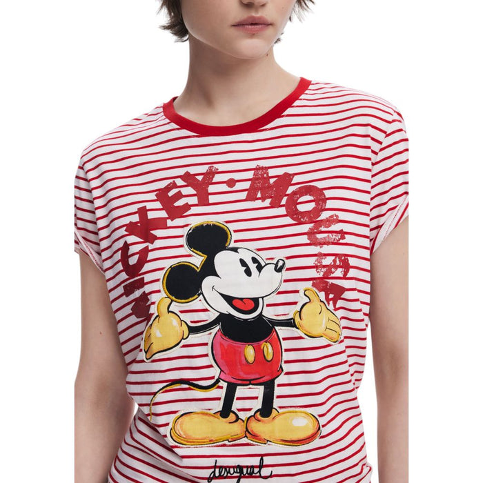 Desigual Red Cotton Tops & T-Shirt