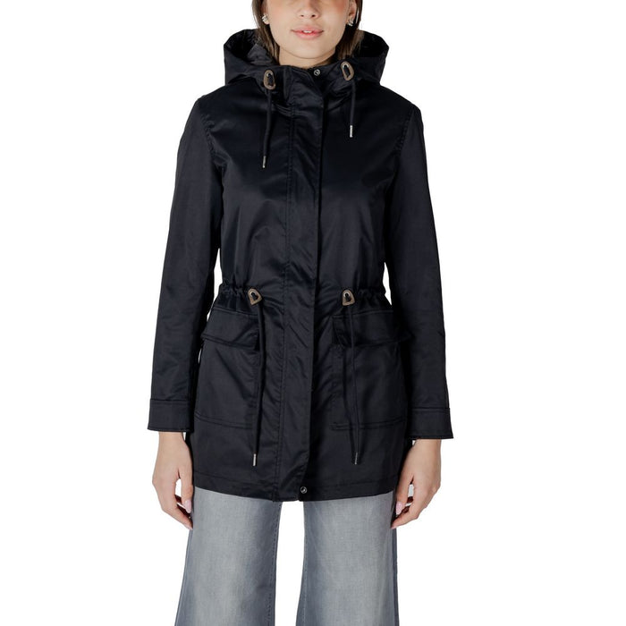 Only Black Polyester Jackets & Coat