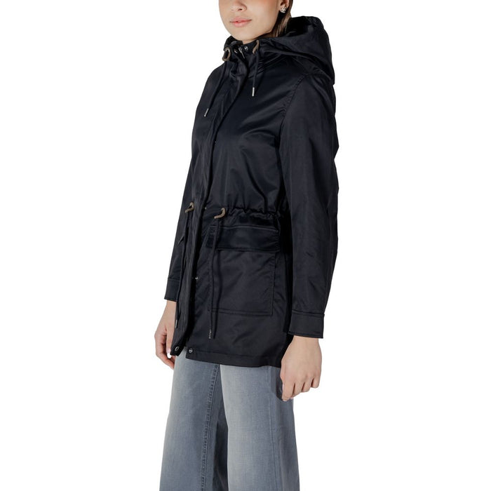 Only Black Polyester Jackets & Coat