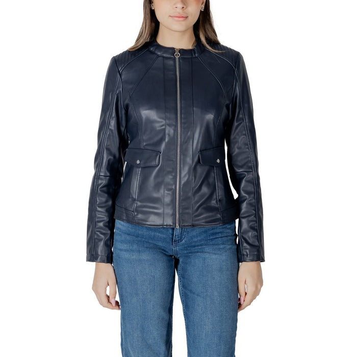 Street One Black Polyester Jackets & Coat