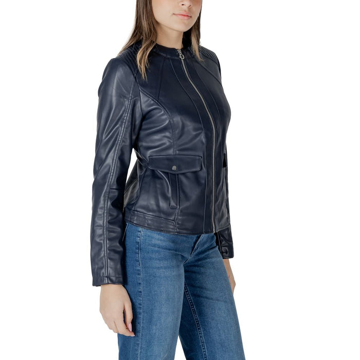 Street One Black Polyester Jackets & Coat