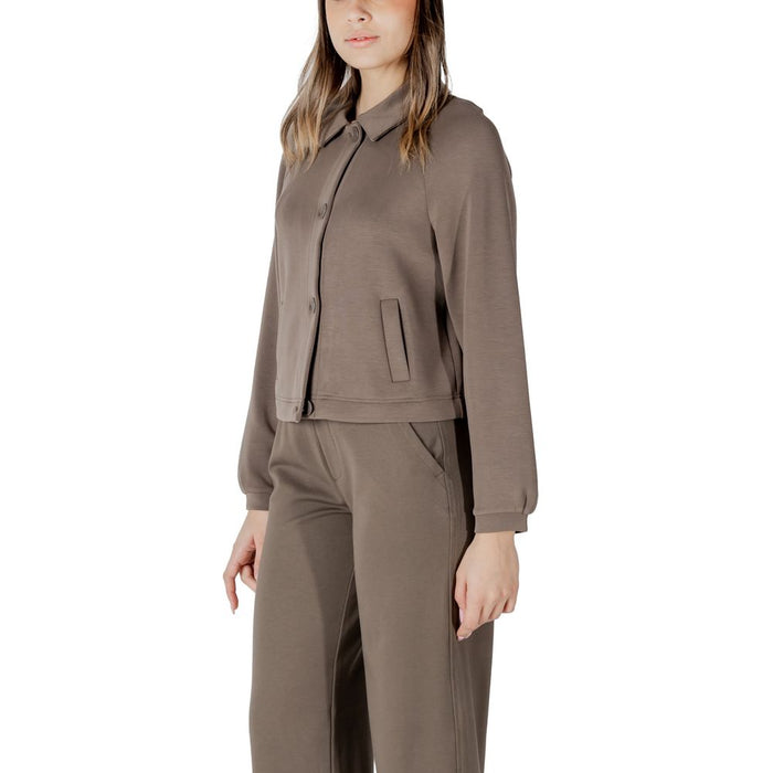 Street One Gray Modal Jackets & Coat