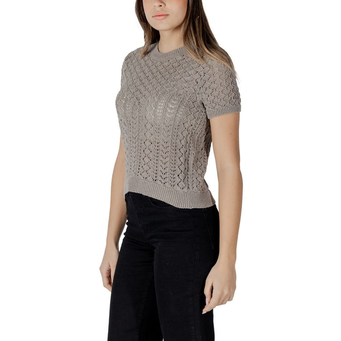 Only Gray Recycled Cotton Tops & T-Shirt